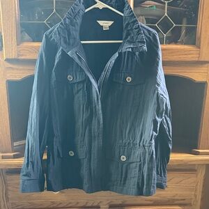 CJ Banks Women's Dark Blue Jacket size X EUC Christopher & Banks